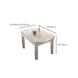 7 Piece Dining Room Chair and Table Set in White, Contemporary Style