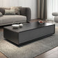 Moderne stijl rechthoekige houten tafel abstracte basis salontafel