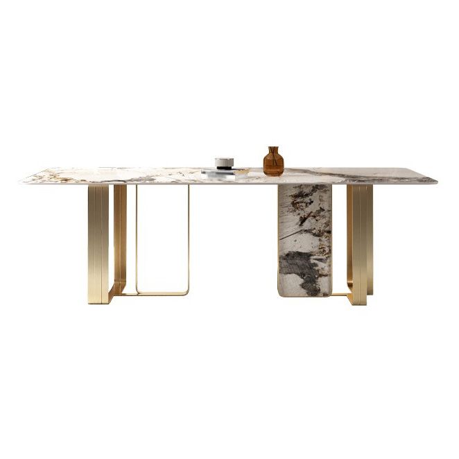 Luxury Style Sintered Stone Dining Table Double Pedestal Base Rectangle Table Clearhalo ' dining_table' 'Dining Tables & Seating' 'Dining Tables' 'furn' 'furn_dining_table' 'Furniture' 'furniture_dining_table' 'Kitchen & Dining Furniture' 'kitchen&dining_furn' 'kitchen' 'kitchen_dining_table' 1200x1200_eaaea942-5b2c-41bd-b2dc-291ed524222b