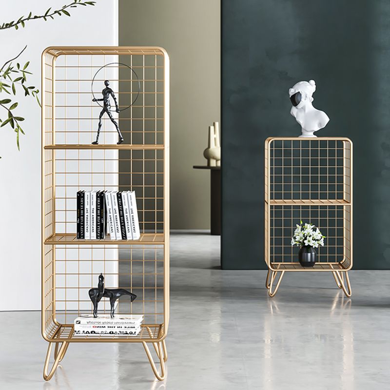 Glam Metal Bookshelf Standard Shelf Shelfshelf for Home Office