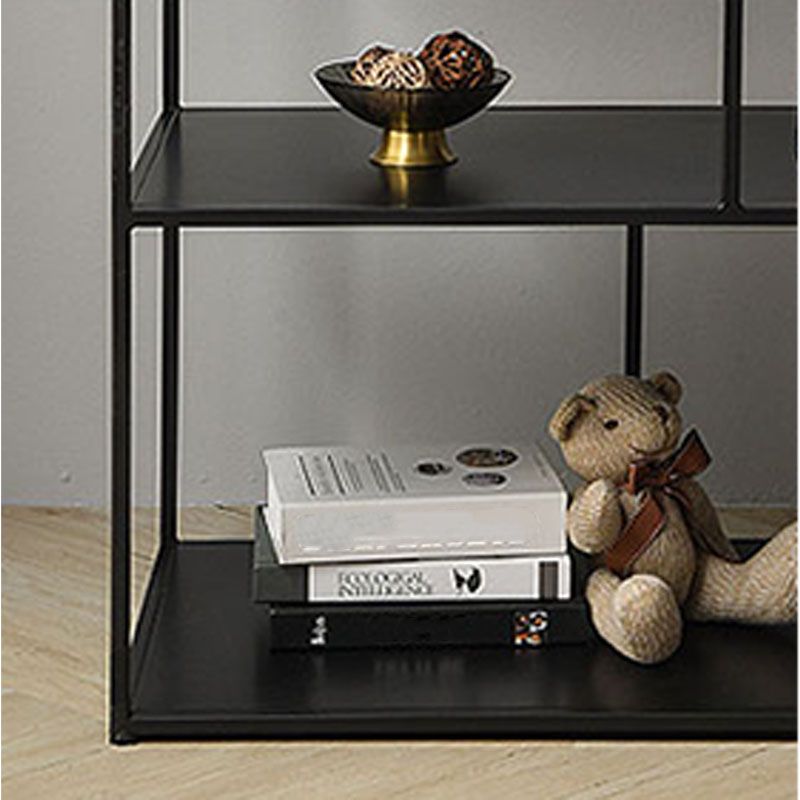 Contemporary Metal Shelf Bookcase Black Etagere Book Shelf for Study Room Clearhalo 'Bookcases' 'furn' 'furn_bookcases' 'Furniture' 'Office Furniture' 1200x1200_eaaf5a63-0cac-4b99-a86a-372dcbdc2bbc