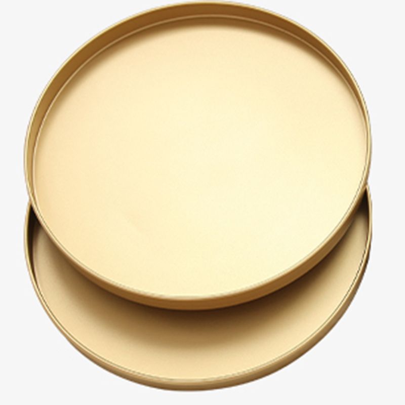 Round Shape Accent Side Table Metal Contemporary with Storage End Table