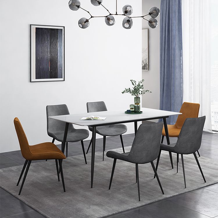 Modern Style Rectangle Dining Table Stone 4-foot Furniture for Dining Room Clearhalo ' dining_table' 'Dining Tables & Seating' 'Dining Tables' 'furn' 'furn_dining_table' 'Furniture' 'furniture_dining_table' 'Kitchen & Dining Furniture' 'kitchen&dining_furn' 'kitchen' 'kitchen_dining_table' 1200x1200_eab31f18-6fbe-4a1c-919a-acb059e105a2