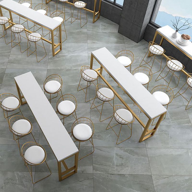 Glam – ensemble de Table de bar rectangulaire, 1/7 pièces, Table de comptoir en bois massif pour l'intérieur