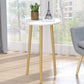 Table basse ronde contemporaine en bois, table de cocktail à 3 pieds