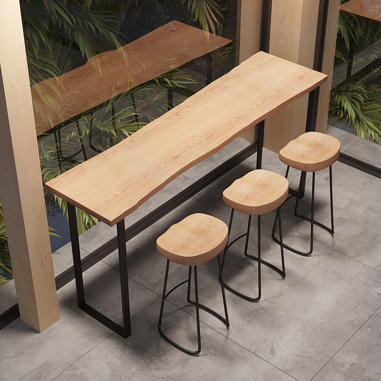 Modern Rectangular Bar Table Set 1/4 Pieces Wooden Counter Table with Backless Stools Clearhalo 'Bar Furniture' 'furn' 'furn_home_bar_bar_sets' 'Furniture' 'Home Bars & Bar Sets' 'home_bar_bar_sets' 'Kitchen & Dining Furniture' 1200x1200_eab5a52c-c65b-47f3-9533-bcf13fc69571
