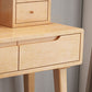 Nordic 4 cajones de maquillaje tocador de maquillaje espejo de madera de madera de madera