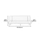 29.53" H Armless Modern Convertible Sofa with Tight Back Sofa for Living Room, Apartment
