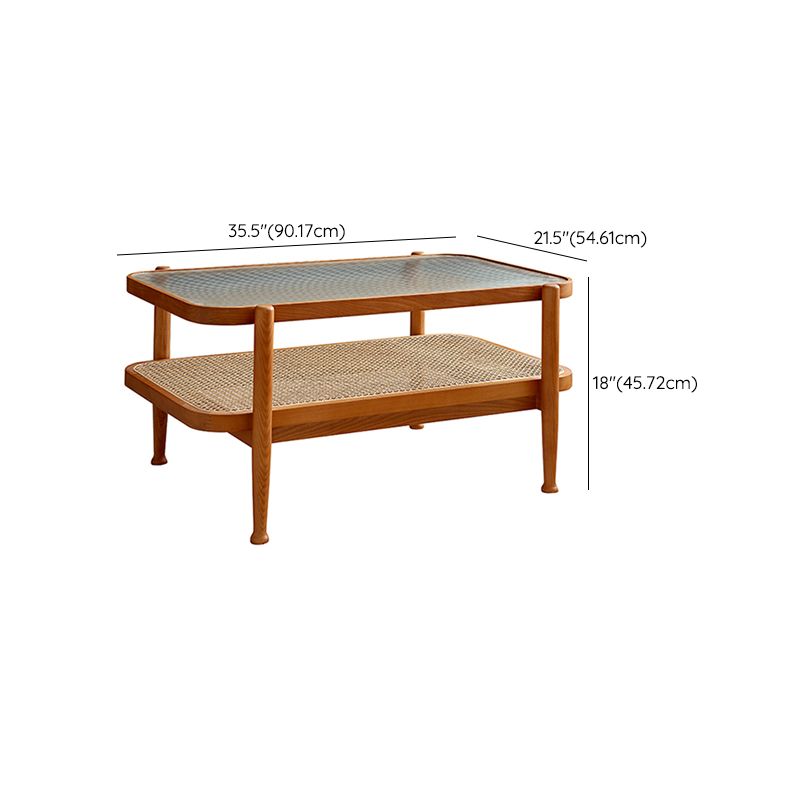4 Legs Tropical Glass Coffee Table No Distressing Bunching Tables with Shelf Clearhalo 'Coffee & Accent Tables' 'Coffee Tables' 'coffee_tables' 'furn' 'furn_coffee_tables' 'Furniture' 'Living Room Furniture' 1200x1200_eab666ab-ea43-4e28-962c-97230386116e