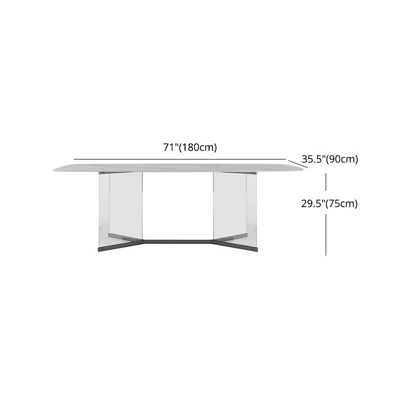 Modern 1/3/4/5/6 Pieces Dining Set Rectangle Sintered Stone Dining Table Set Clearhalo 'Dining Room Sets' 'Dining Tables & Seating' 'dining_room_set' 'furn' 'furn_dining_room_set' 'Furniture' 'furniture_dining_room_set' 'Kitchen & Dining Furniture' 1200x1200_eab75e20-2012-4013-865c-6d6ab011630d