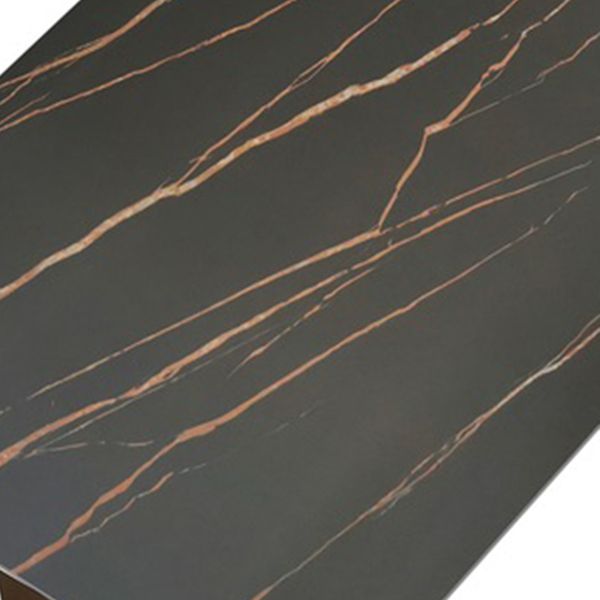 Tavolo da pranzo rettangolo in pietra sinterizzato tavolo da cucina industriale con 4 gambe