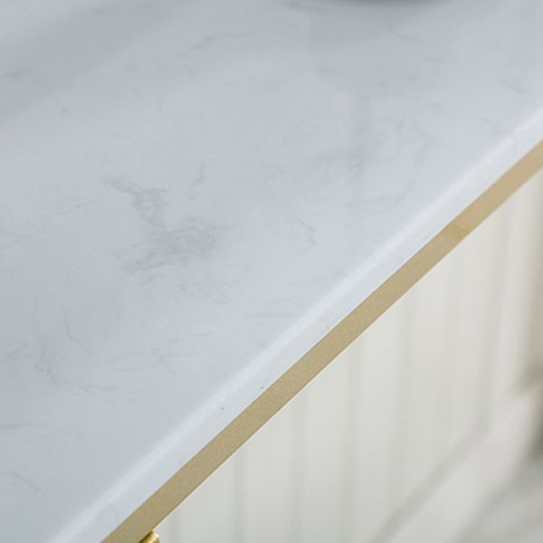 Tavolo da bar del patio contemporaneo rettangolare doppio tavolino in marmo bianco.