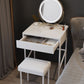 Modern White Vanity Solid Wood Makeup Dressing Table Stool Set Clearhalo 'Bedroom Furniture' 'furn' 'furn_makeup_vanities' 'Furniture' 'Makeup Vanities' 'makeup_vanities' 1200x1200_eab7c6df-6416-4ab6-8499-b22fb8475bf1