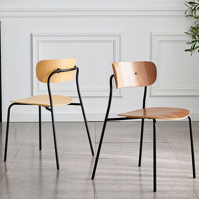 Metal Modern Indoor-Outdoor Dining Chair Armless Open Back Dining Side Chair Clearhalo ' kitchen&dining_furn' 'Dining Chairs' 'Dining Tables & Seating' 'dining_chair' 'furn' 'furn_dining_chair' 'Furniture' 'furniture_dining_chair' 'Kitchen & Dining Furniture' 'kitchen' 1200x1200_eab80cd1-09b3-4460-8784-35cc29933cf8