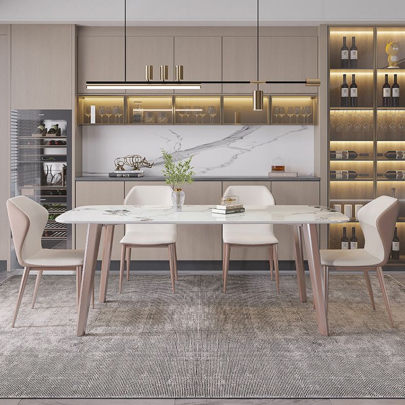 Modern 1/4/5/7 Pieces Dining Set Sintered Stone Dining Table Set for Kitchen Clearhalo 'Dining Room Sets' 'Dining Tables & Seating' 'dining_room_set' 'furn' 'furn_dining_room_set' 'Furniture' 'furniture_dining_room_set' 'Kitchen & Dining Furniture' 1200x1200_eab8118f-cfba-4bb2-af76-eda1c8231a38