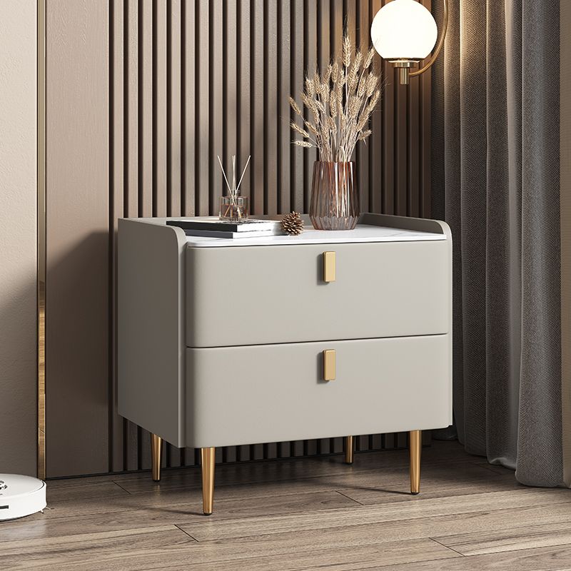 Steinbett Nachttisch Klassiker Glam -Nachtschrank mit Schubladen