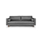 Craftsman Faux Leather Square Tufted Sofa for Living Room 65H