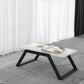 Sled Coffee Table Marble Top Coffee Cocktail Table for Living Room
