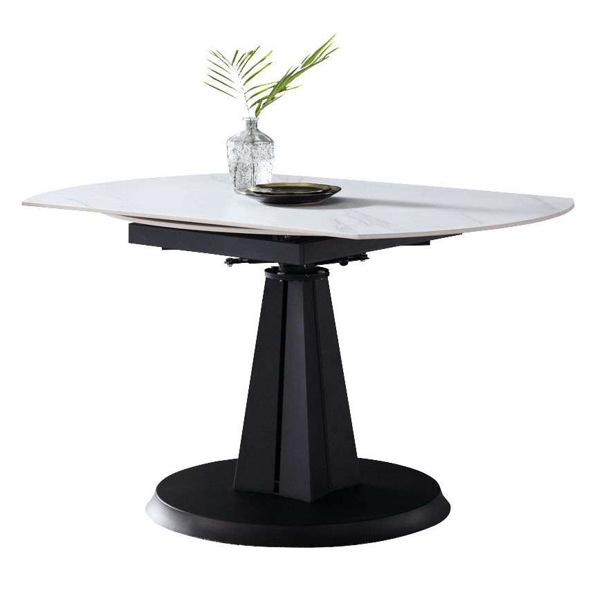 Metal Modern Dining Room Set with Round Table and Pedestal Base Dining Set with Wingback Chairs Clearhalo 'Dining Room Sets' 'Dining Tables & Seating' 'dining_room_set' 'furn' 'furn_dining_room_set' 'Furniture' 'furniture_dining_room_set' 'Kitchen & Dining Furniture' 'kitchen&dining_furn' 'kitchen' 1200x1200_eac4ef62-0f8d-45a7-9c3e-082c084302b2