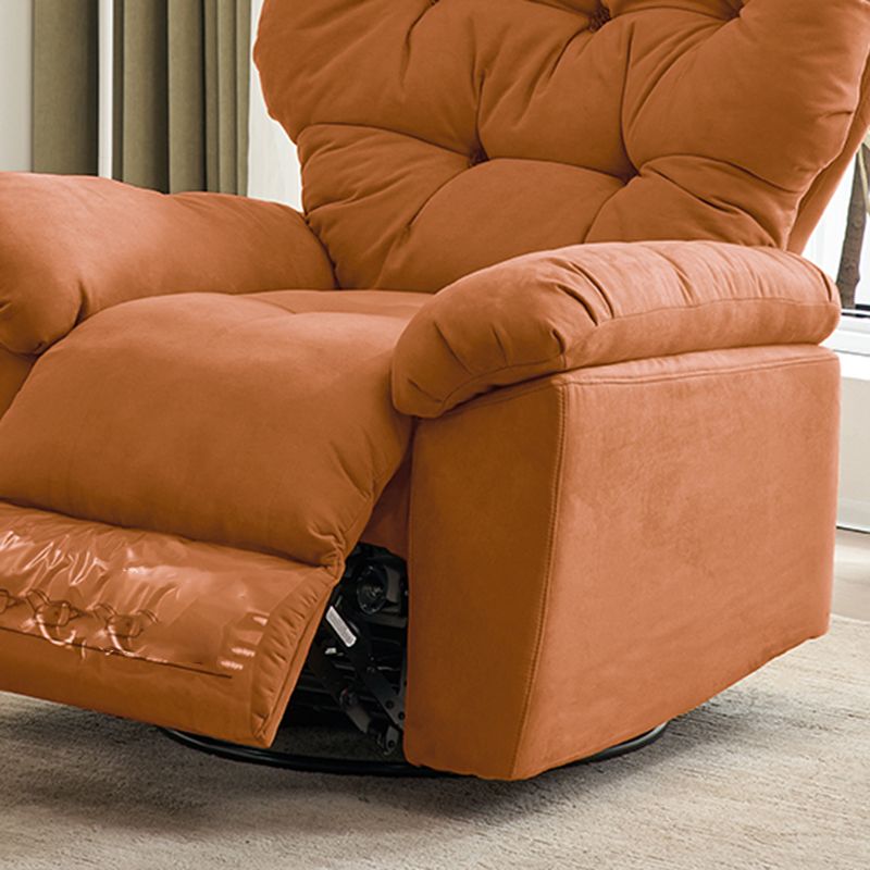 Sedia alare contemporanea reclinabile in metallo microsuede interno di colore solido girevole