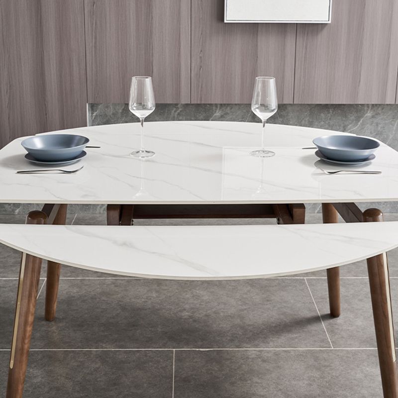 Modern Dining Round Table Sintered Stone Table with 4 Legs for Home Clearhalo 'Dining Tables & Seating' 'Dining Tables' 'dining_table' 'furn' 'furn_dining_table' 'Furniture' 'Kitchen & Dining Furniture' 1200x1200_eac63fe5-8439-4a69-ac0b-ea4929dd00c9