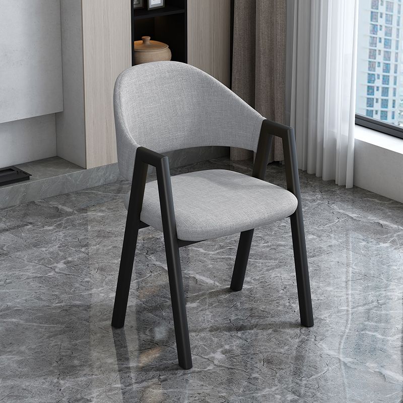 Modern Style Metal Side Chair Open Back Dining Side Chair with Black Legs Clearhalo 'Dining Chairs' 'Dining Tables & Seating' 'dining_chair' 'furn' 'furn_dining_chair' 'Furniture' 'furniture_dining_chair' 'Kitchen & Dining Furniture' 1200x1200_eac6da1d-06dd-4a8a-a4ed-d6f8718e5144