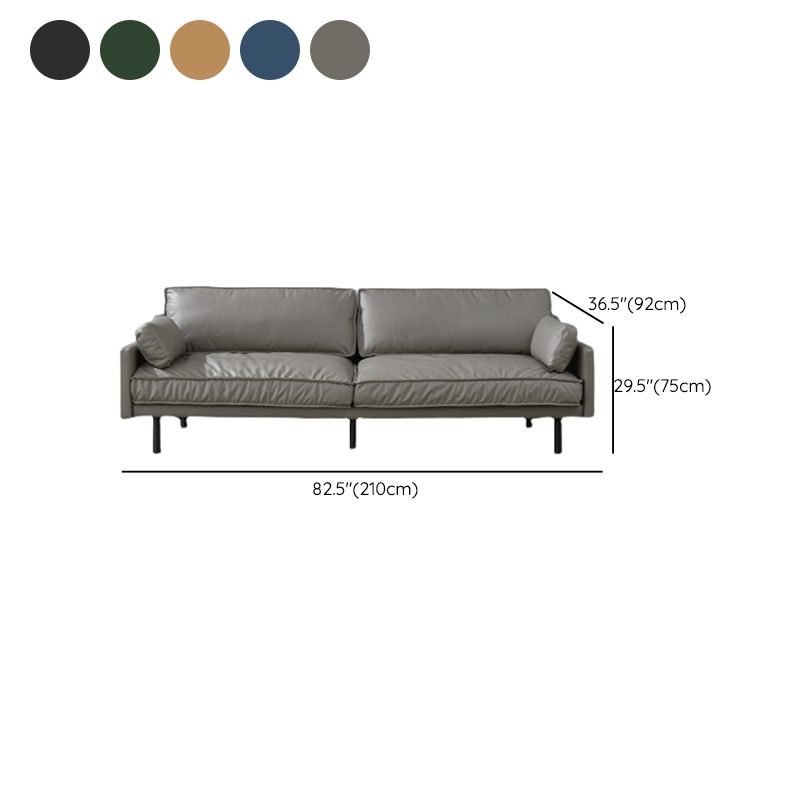 Moderno divano braccio top cuscino in pelle vera e propria