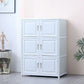 Contemporary Hinged Storage Cabinet Plastic Non-Hanging Armoire