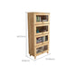 Armoire de rangement en bois massif naturel 31,5 pouces de large armoire d'accent de porte en verre de largeur