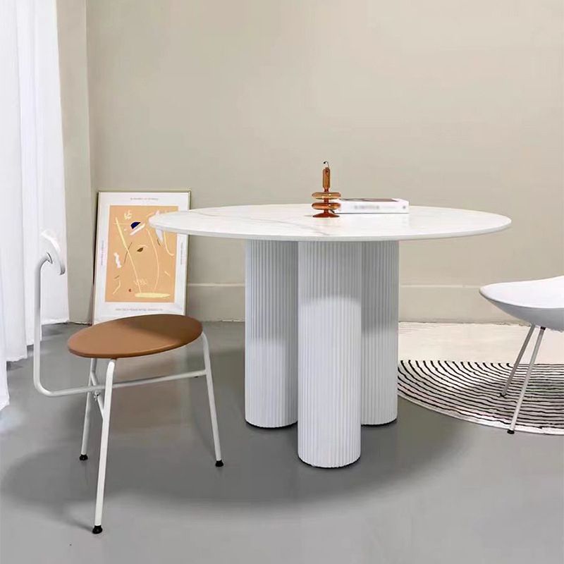 Living Room Contemporary Dining Table Round Dining Table with Pedestal Base Clearhalo 'Dining Tables & Seating' 'Dining Tables' 'dining_table' 'furn' 'furn_dining_table' 'Furniture' 'furniture_dining_table' 'Kitchen & Dining Furniture' 'kitchen' 'kitchen_dining_table' 1200x1200_eacaeb0e-dce4-4e87-8a46-c89032ba6386