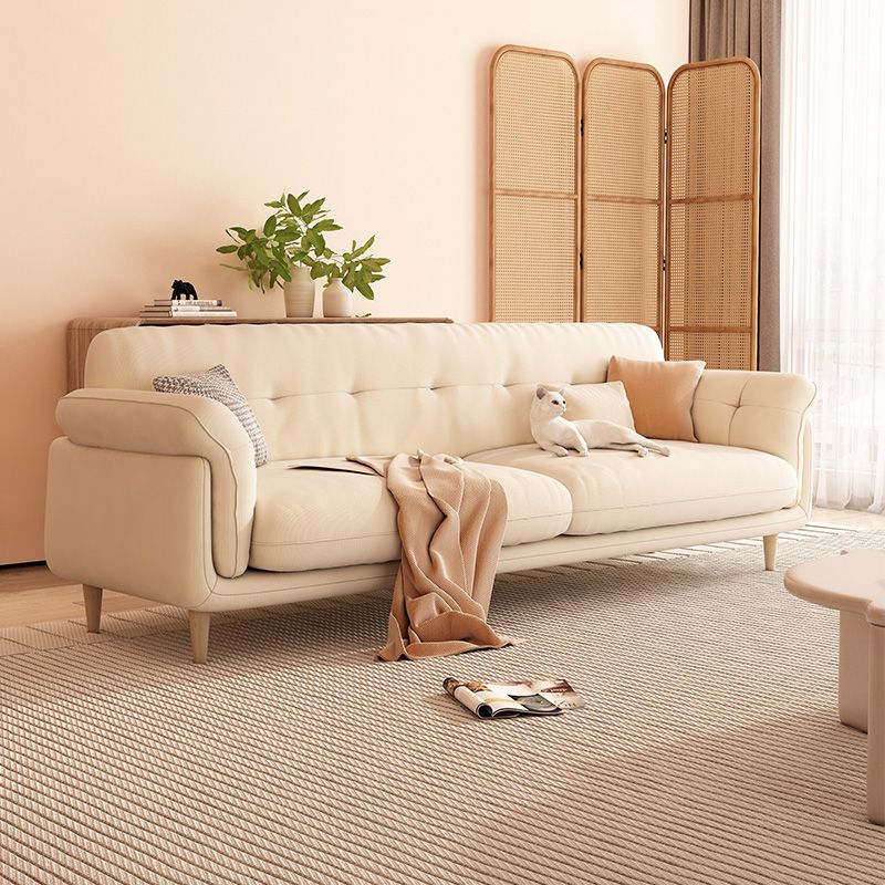 Contemporary Fabric Tufted Flared Arm Living Room Standard Seating