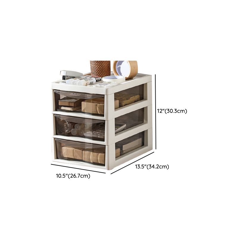 Mobile moderno di archiviazione verticale cassetti di plastica trasparente