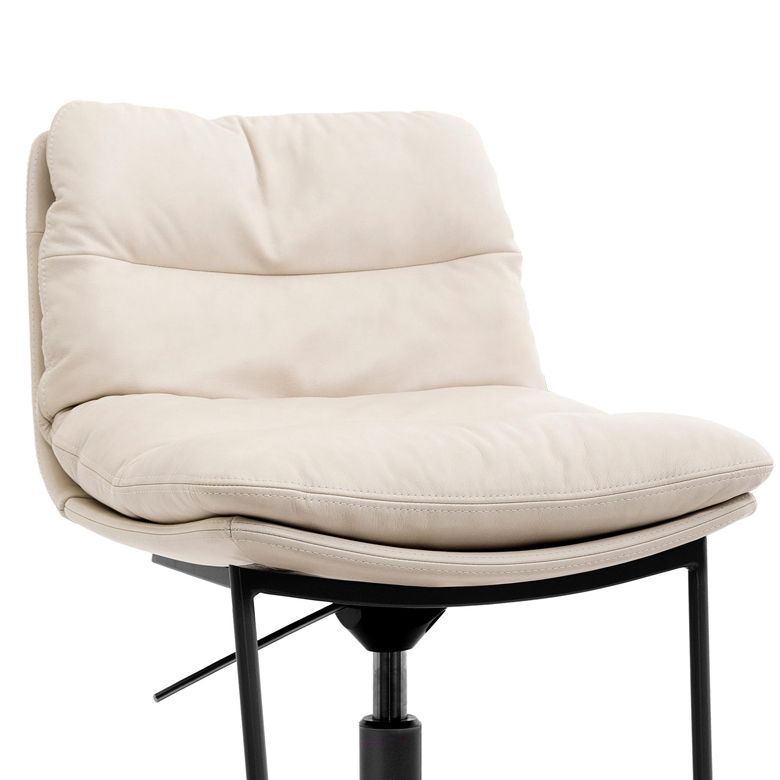 Glam Low Back Bar Stool Rotatable Counter Bar Stool for Home Clearhalo 'Bar Furniture' 'Bar Stools' 'bar_stools' 'furn' 'furn_bar_stools' 'Furniture' 'Kitchen & Dining Furniture' 1200x1200_eacc2c4b-b915-4fa0-a748-339ade681e3a