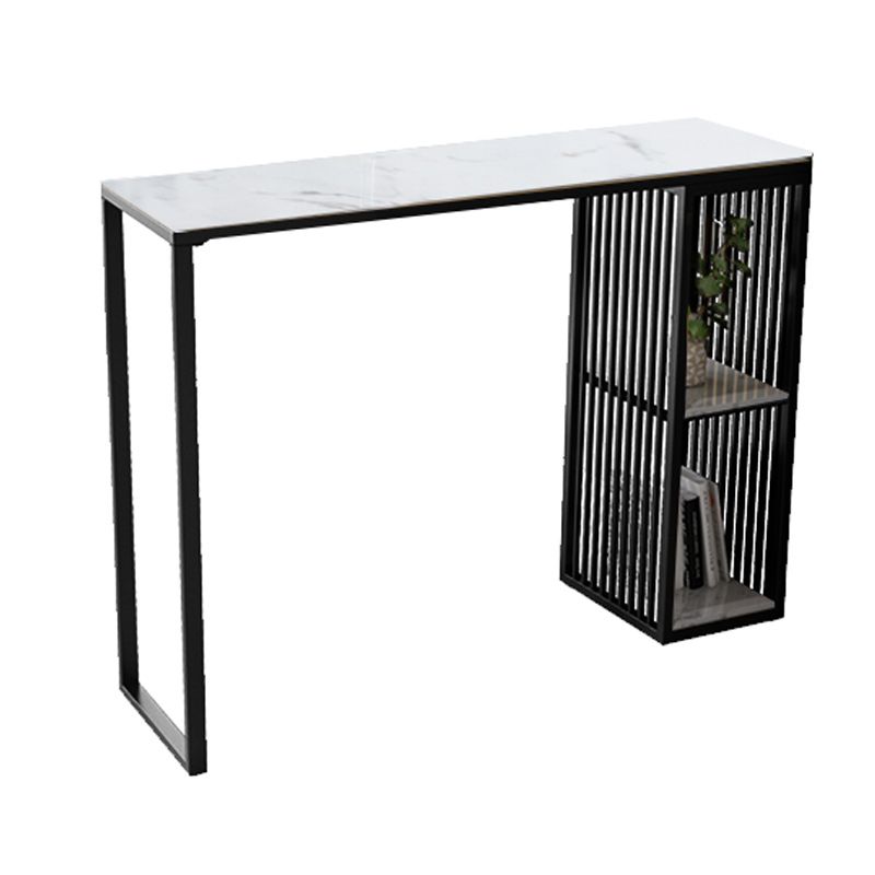 Table à manger en pierre de bar à glamons Glam Table de bar avec double piédestal pour porche de cuisine