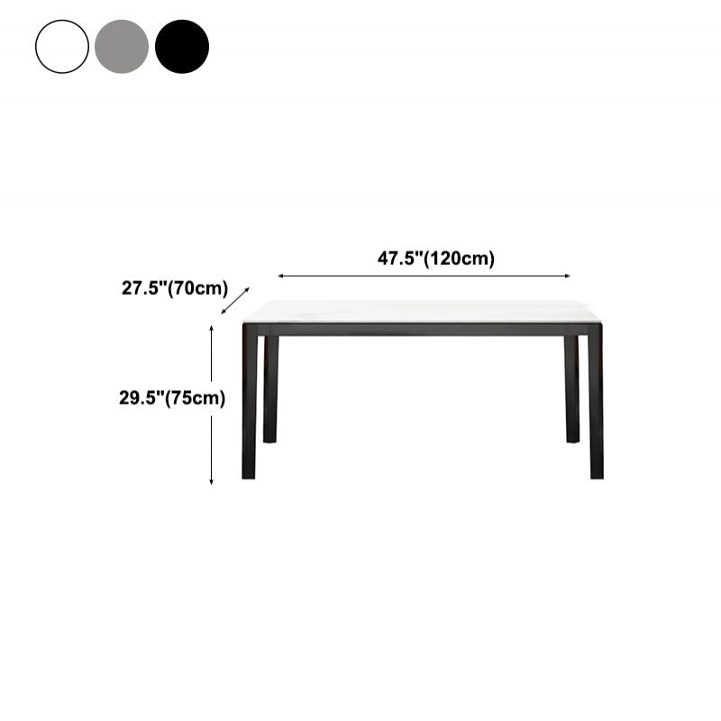 Stone Top Dining Table Modern Rectangle Dining Table with 4 Wood Legs Clearhalo 'Dining Tables & Seating' 'Dining Tables' 'dining_table' 'furn' 'furn_dining_table' 'Furniture' 'furniture_dining_table' 'Kitchen & Dining Furniture' 'kitchen' 'kitchen_dining_table' 1200x1200_eacc7910-753b-4ea8-bb76-3b7fed60dbb6