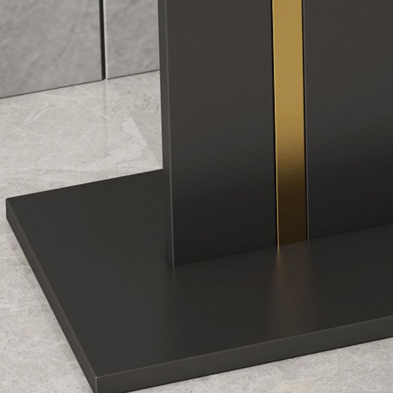 Modern 31.5" Tall Console Table Stone Abstract Base Accent Table for Hall