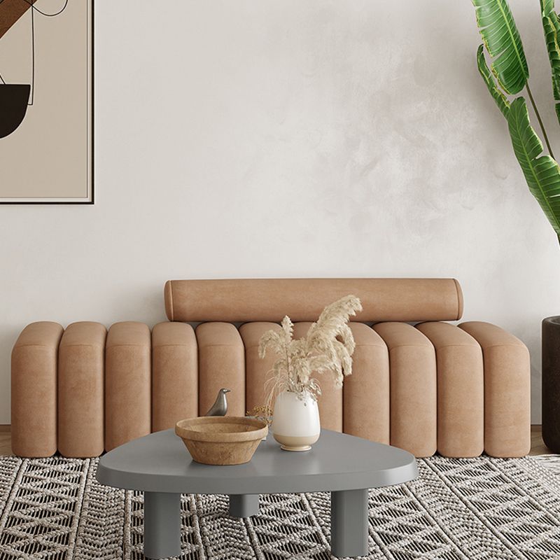 63-in wベルベットラブシートコンテンポラリー2シーターアームレスシート