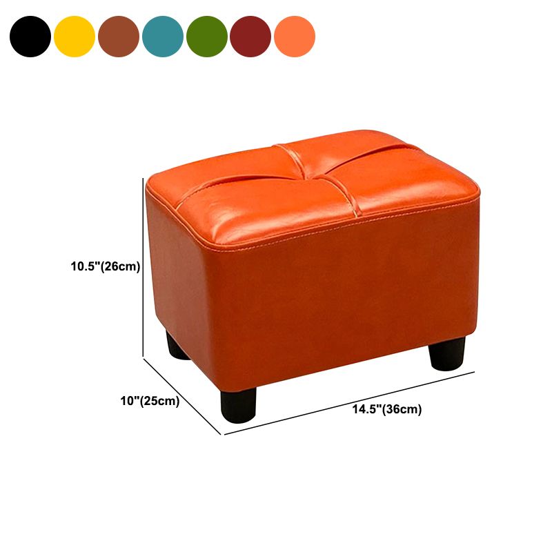 Contemporary Pouf Rectangle Plain Faux Leather Tufted Water Resistant Pouf Ottoman Clearhalo 'furn' 'furn_ottomans_poufs' 'Furniture' 'Living Room Furniture' 'Ottomans & Poufs' 'ottomans_poufs' 1200x1200_eacd9b06-796e-464d-99bf-db40c165c803