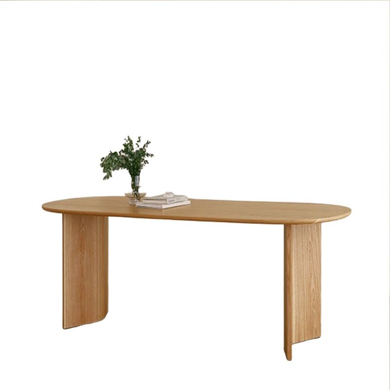 Contemporary Style Wood Office Desk Oval Task Desk with 2 Legs Clearhalo 'furn' 'furn_office_desk' 'Furniture' 'Office Desks' 'Office Furniture' 'office_desk' 1200x1200_ead0f9fc-16a3-4694-8050-12eb9e21ff5a