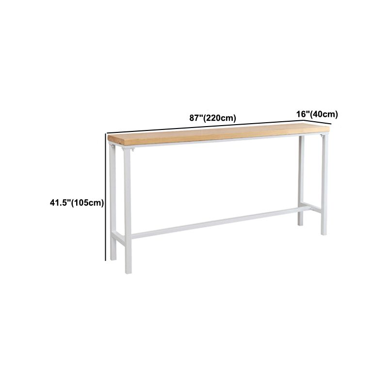 Industrial Rectangle Solid Wood Bar Table Set 1/5/9 Pieces Counter Table with High Stools Clearhalo 'Bar Furniture' 'furn' 'furn_home_bar_bar_sets' 'Furniture' 'Home Bars & Bar Sets' 'home_bar_bar_sets' 'Kitchen & Dining Furniture' 1200x1200_ead1e3ba-e91f-492f-a772-1657f994f937