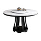 Contemporary Round Shape Table Sintered Stone White Standard Dining Table for Kitchen Clearhalo ' dining_table' 'Dining Tables & Seating' 'Dining Tables' 'furn' 'furn_dining_table' 'Furniture' 'furniture_dining_table' 'Kitchen & Dining Furniture' 'kitchen&dining_furn' 'kitchen' 'kitchen_dining_table' 1200x1200_ead2e9af-7ded-4f52-bc7c-3ebfc37dea68