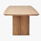 Natural Solid Wood Dining Table Modern Brown Furniture with Double Pedestal for Home