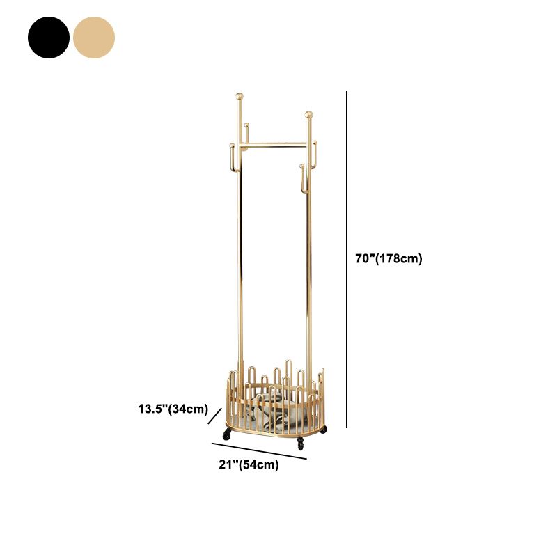 Splendido appendiabiti in metallo ganci a livello indipendente per cesta per cesta