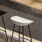 Tabouret de comptoir sans arme de dos moderne tabouret de fer avec siège en acrylique et pédale pour café