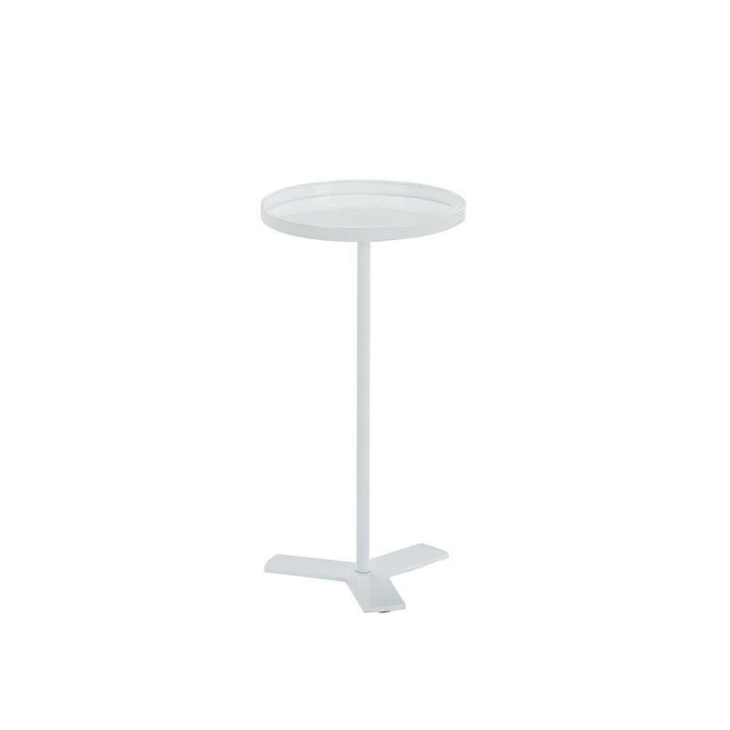 Iron Pedestal End Table Solid Color Round Metal Tray Top Side End Table Clearhalo 'Coffee & Accent Tables' 'End & Side Tables' 'end_side_table' 'end_side_tables' 'furn' 'furn_end_side_tables' 'Furniture' 'furniture_end_side_table' 'Living Room Furniture' 1200x1200_ead5abe0-5436-494a-97cf-dfeeb1eb0a44