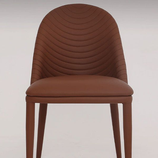 Modern Leather Curved Sloped Armless Chair Matte Finish Parsons Chair for Brasserie Clearhalo ' kitchen&dining_furn' 'Dining Chairs' 'Dining Tables & Seating' 'dining_chair' 'furn' 'furn_dining_chair' 'Furniture' 'furniture_dining_chair' 'Kitchen & Dining Furniture' 'kitchen' 1200x1200_ead732c9-9bb9-4bb0-a0ae-02219560af8e