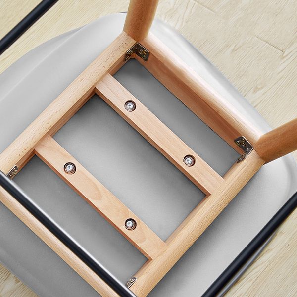 Sgabelli da bar senza braccio scandinavo sgabello da bassa schiena con 4 gambe di faggio