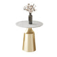 Modern Round Dining Table Glossy White Stone Top Table for Home Clearhalo 'Dining Tables & Seating' 'Dining Tables' 'dining_table' 'furn' 'furn_dining_table' 'Furniture' 'Kitchen & Dining Furniture' 1200x1200_ead76150-9115-4eb4-b1c8-f3e7615c1435