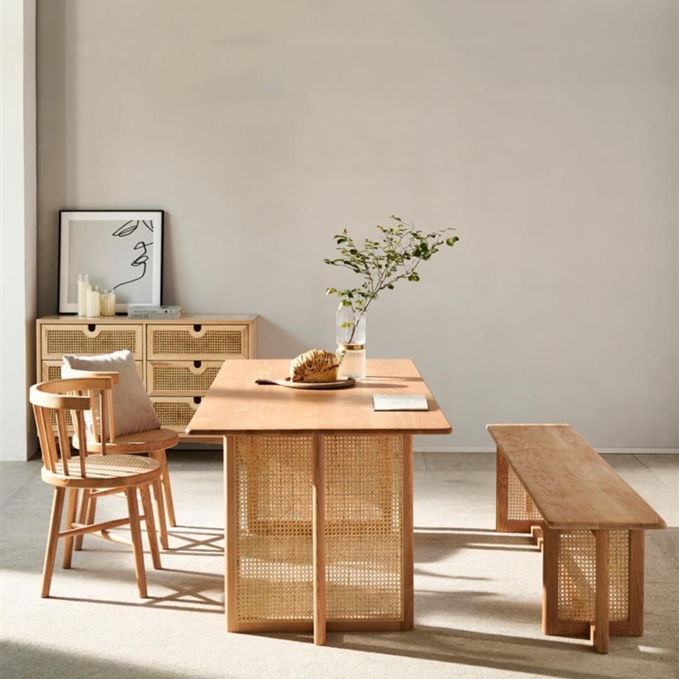 Modern Dining Set 1/2/4 Pcs Natural Solid Wood Dining Table and Chairs Clearhalo 'Dining Room Sets' 'Dining Tables & Seating' 'dining_room_set' 'furn' 'furn_dining_room_set' 'Furniture' 'Kitchen & Dining Furniture' 1200x1200_ead7ae96-4445-4508-9cb9-01eee29b5fe4