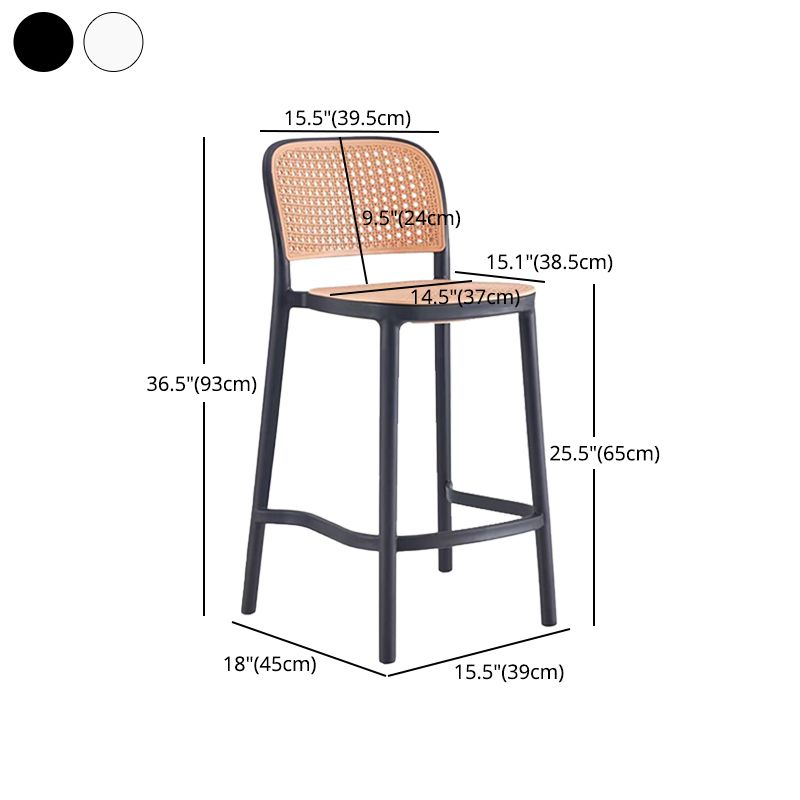 Contemporary Bar Stool Armless Plastic Low Back Counter Chair with Footrest Clearhalo 'Bar Furniture' 'Bar Stools' 'bar_stools' 'furn' 'furn_bar_stools' 'furniture_bar_stools' 'Kitchen & Dining Furniture' 'kitchen&dining_furn' 'kitchen' 'kitchen_furn' Furniture' 1200x1200_eada8815-5cc2-43f7-bbe3-0e3af8924805